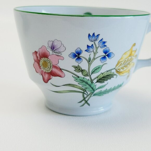 Spode Summer Palace Stoneware Cup & Saucer 2 Sets Multicolor Floral Discontinued - Picture 5 of 12